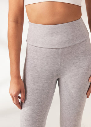 Curve Cropped Lightweight Leggings - Light Grey