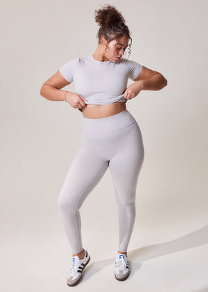 Curve Ultimate Everyday Leggings - Light Grey Marl