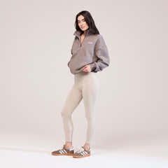 Everyday High Waisted Leggings - Oatmeal Beige
