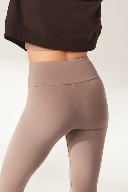 Lightweight Everyday High Waisted Leggings - Stone