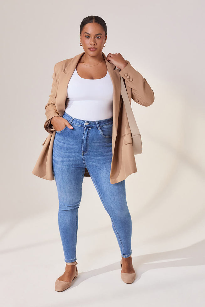 Lift & Shape Jeans - Mid Blue