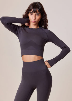 Sculpt Seamless Long Sleeve Top - Shadow