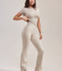 Ultimate Everyday Flare Leggings - Oatmeal Beige
