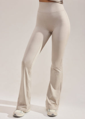 Ultimate Everyday Flare Leggings - Oatmeal Beige