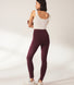 Curve Lightweight Everyday High Waisted Leggings - Burgundy