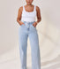 Wide Leg Jeans - Light Bleach