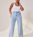 Wide Leg Jeans - Light Bleach