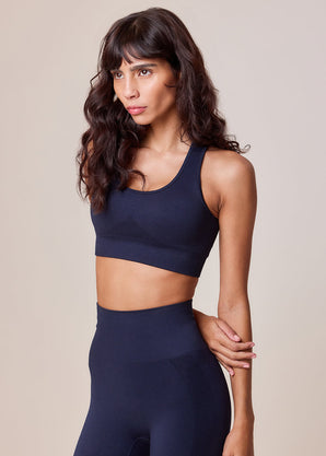 Sculpt Seamless Sports Bra - Deep Navy