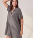 Lightweight Collared Knit Dress - Slate Green