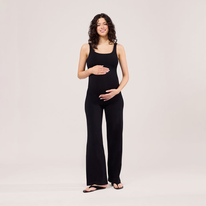 Maternity Lightweight Wide Leg Trousers - Black