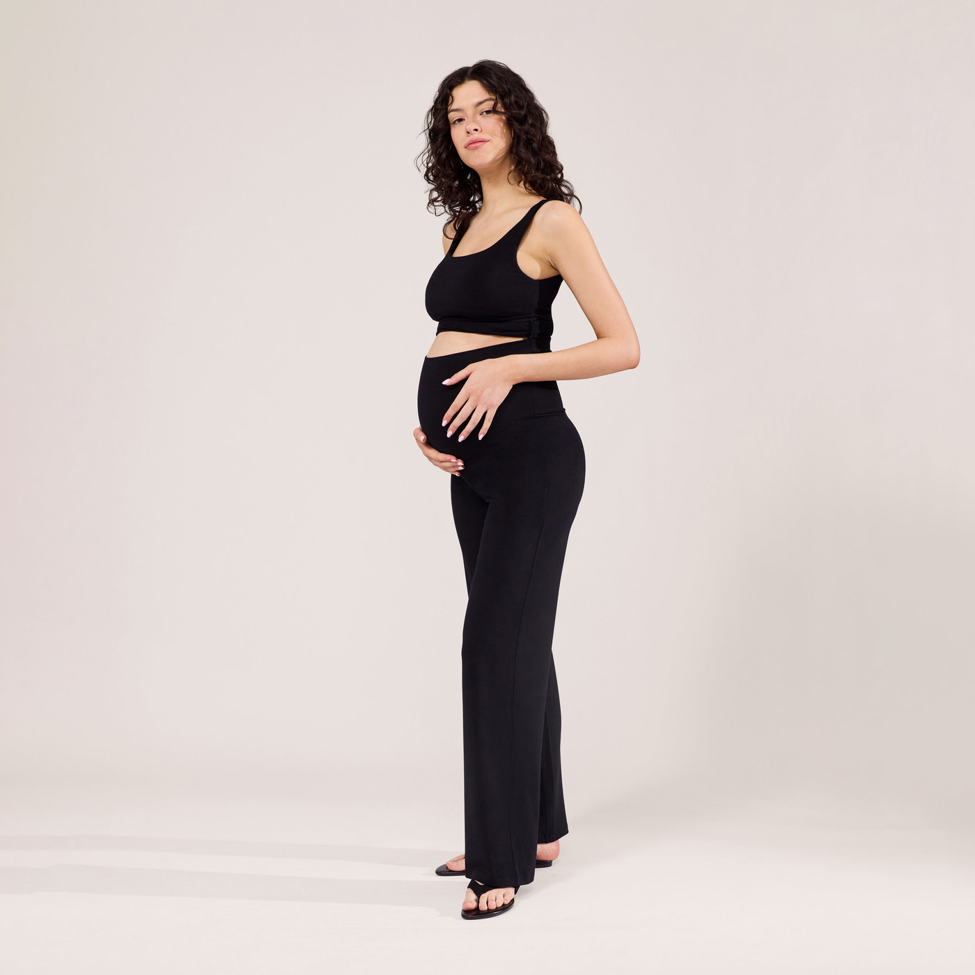 Maternity Lightweight Tank Top - Black