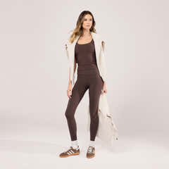 Lightweight Everyday High Waisted Leggings - Espresso Brown