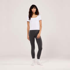 Lightweight Everyday High Waisted Leggings - Dark Grey Marl