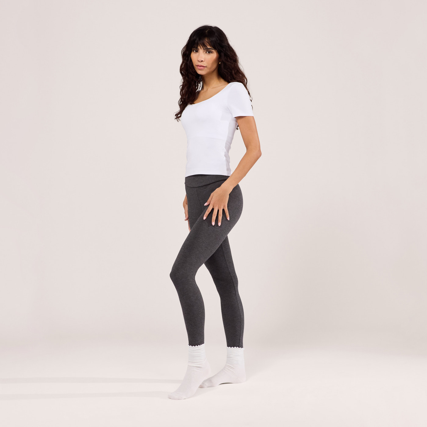 Lightweight Short Sleeve Top - White