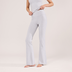Lightweight Flare Leggings - Light Grey Marl