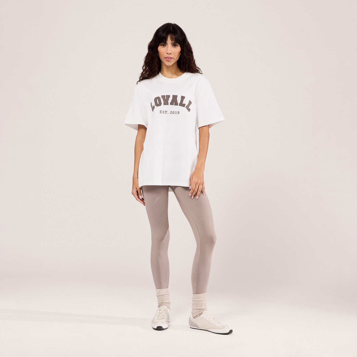 Lightweight Everyday High Waisted Leggings - Stone