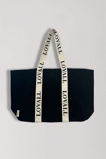 Lovall Recycled Tote Bag - Black/Ecru