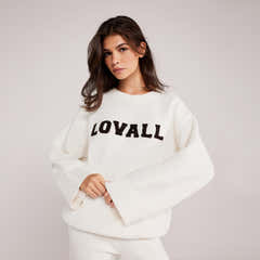 Varsity Knit Oversized Jumper - Off White