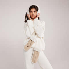 Varsity Knit Oversized Jumper - Off White