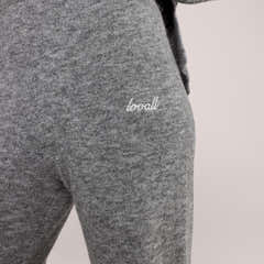 Brushed Knit Wide Leg Trousers - Grey