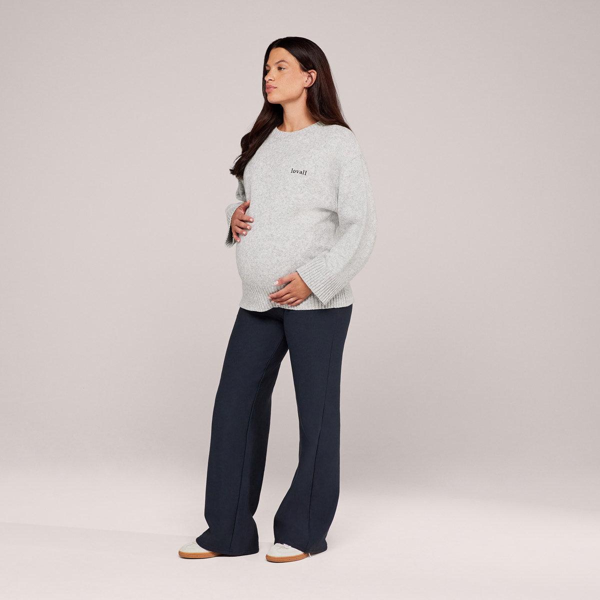 Maternity Winter Wide Leg Trousers - Vintage Navy