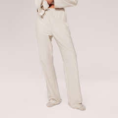 Organic Cotton Button Through Pyjama Bottoms - Neutral Stripe