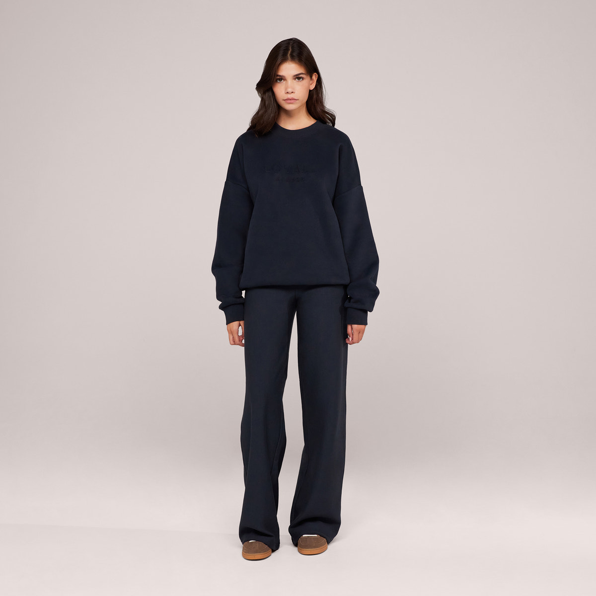 Winter Wide Leg Trousers - Vintage Navy