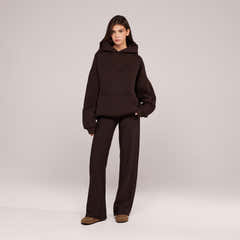 Winter Wide Leg Trousers - Espresso Brown