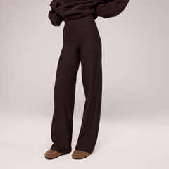 Winter Wide Leg Trousers - Espresso Brown