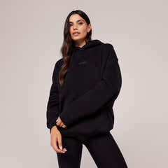Heavyweight Lovall Oversized Hoodie - Black