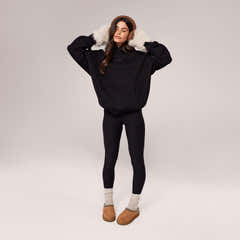 Winter Everyday High Waisted Leggings - Black