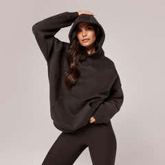 Heavyweight Lovall Oversized Hoodie - Black Coffee