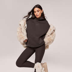 Heavyweight Lovall Oversized Hoodie - Black Coffee