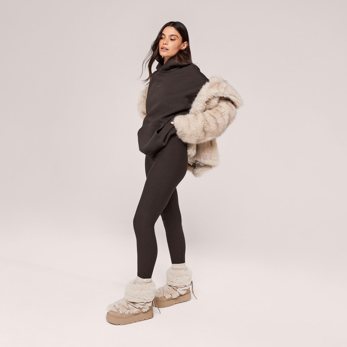 Heavyweight Lovall Oversized Hoodie - Black Coffee