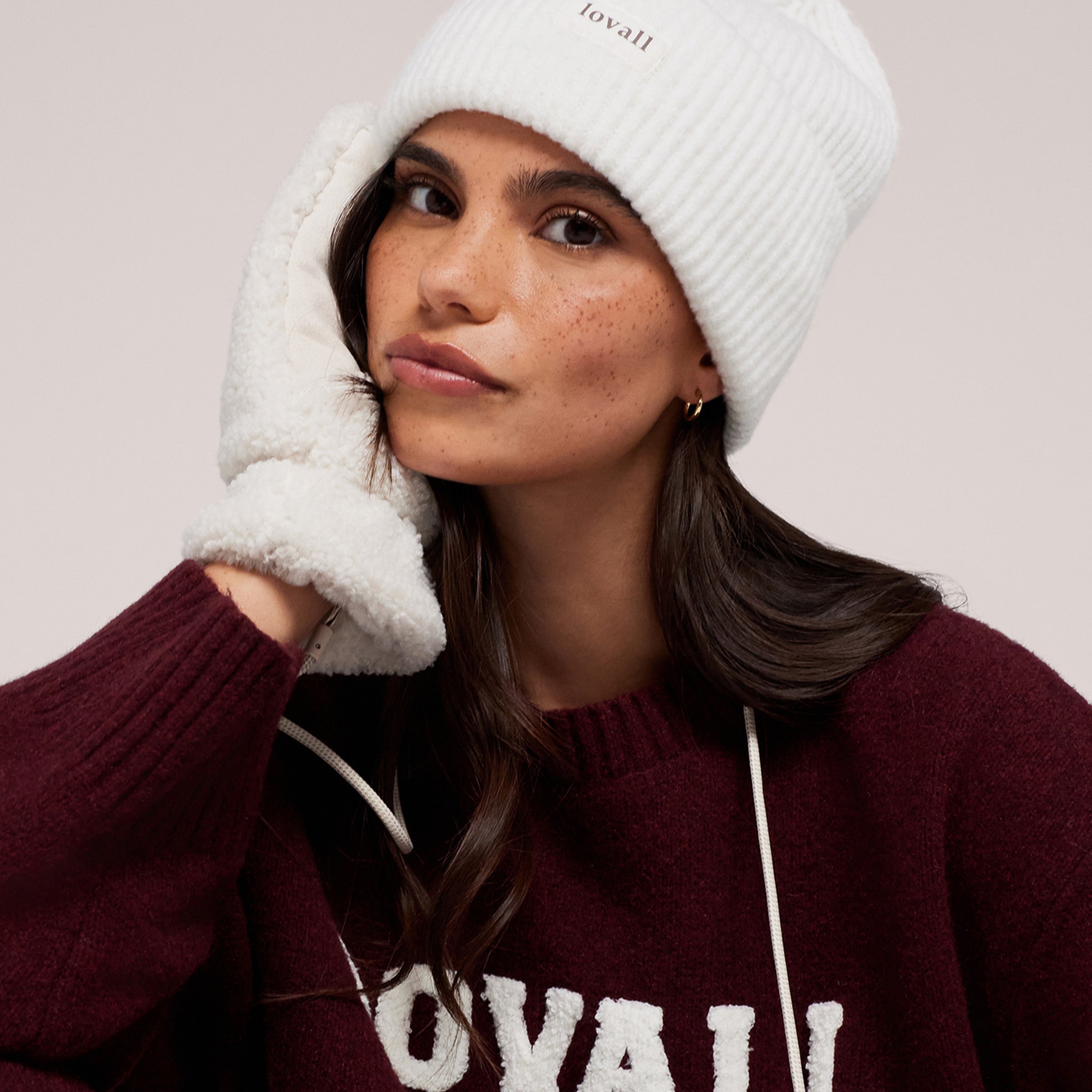 Knitted Hat - Ecru