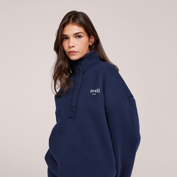 Heavyweight 1/4 Zip Sweatshirt - Navy