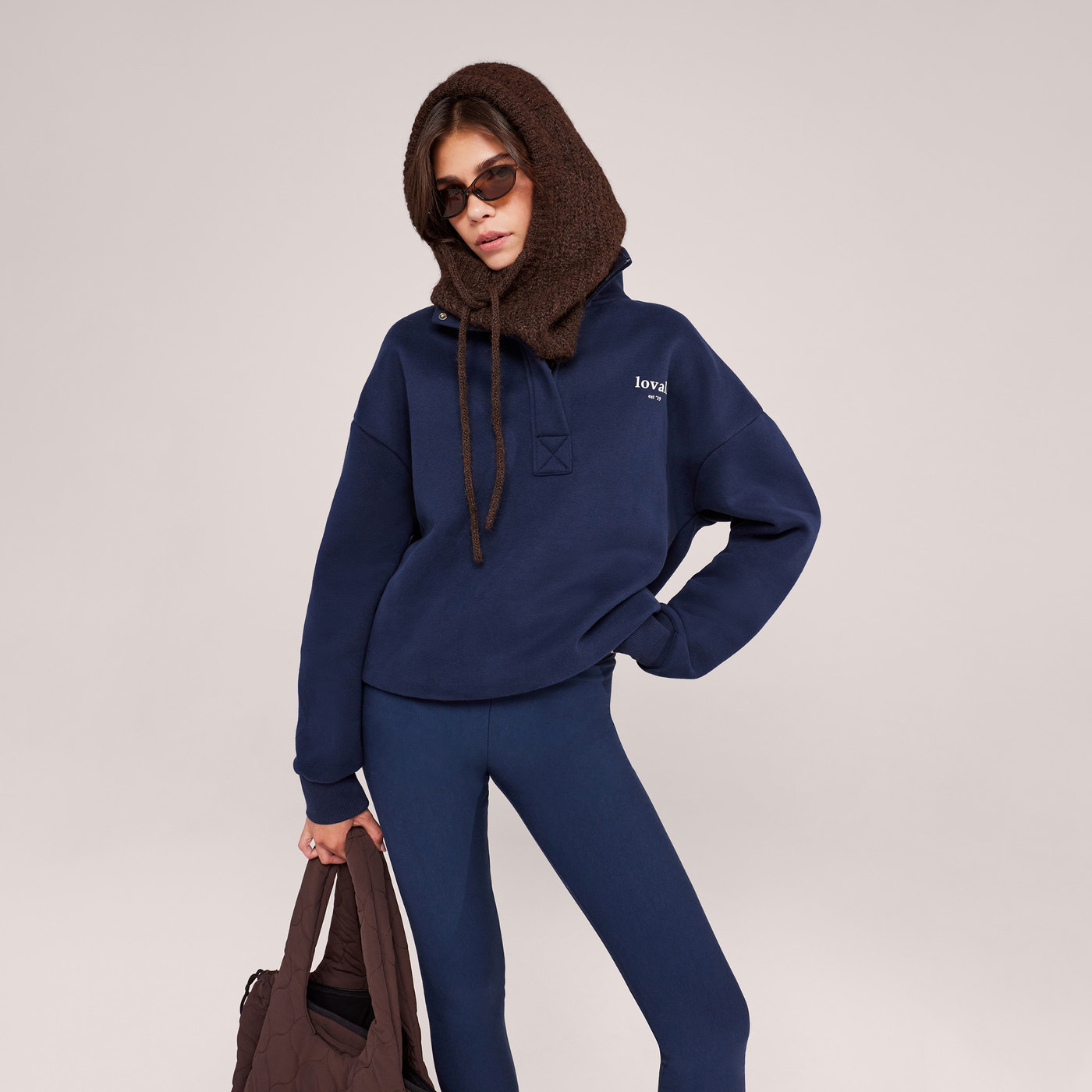 Winter Everyday High Waisted Leggings - Navy