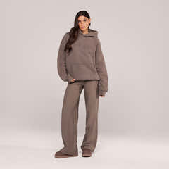 Winter Wide Leg Trousers - Mocha