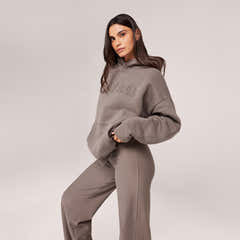 Winter Wide Leg Trousers - Mocha