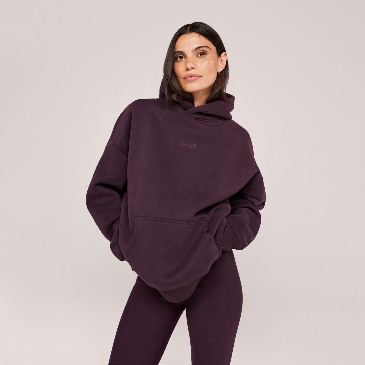 Heavyweight Lovall Oversized Hoodie - Wine