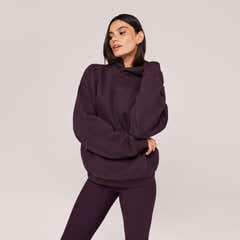 Heavyweight Lovall Oversized Hoodie - Wine