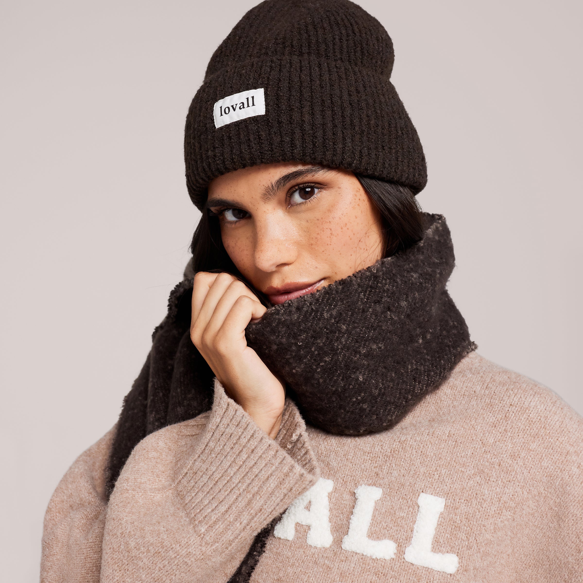 Knitted Hat - Black Coffee