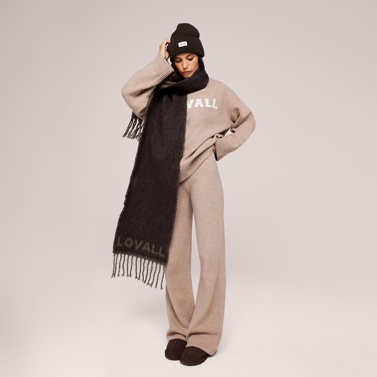 Woven Scarf - Black Coffee