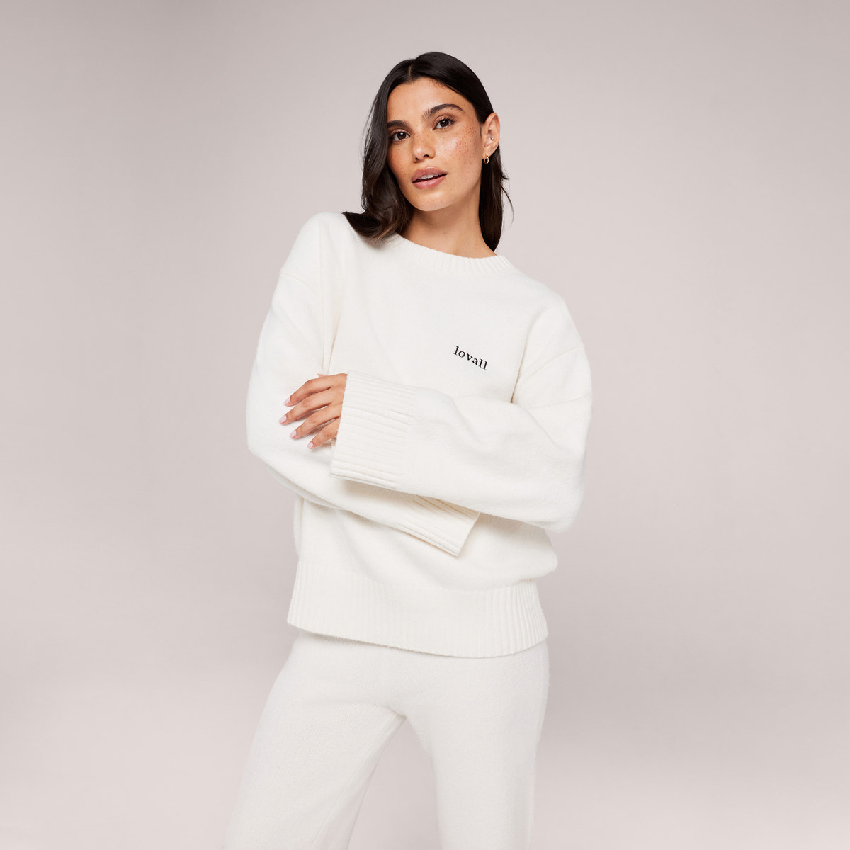 Lovall Knit Oversized Jumper - Off White