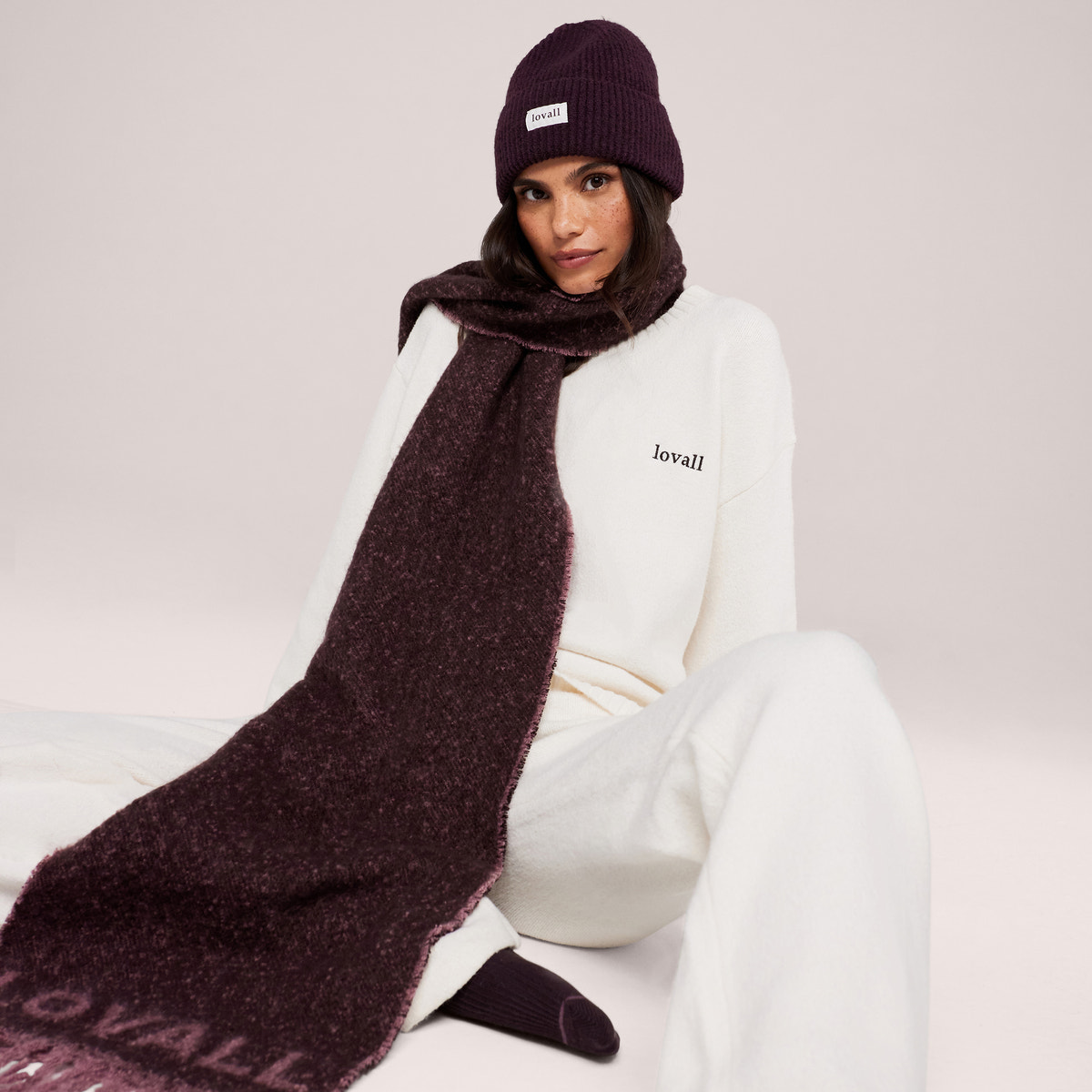 Woven Scarf - Wine