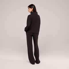 Ultimate Soft Wide Leg Jogger - Black Coffee