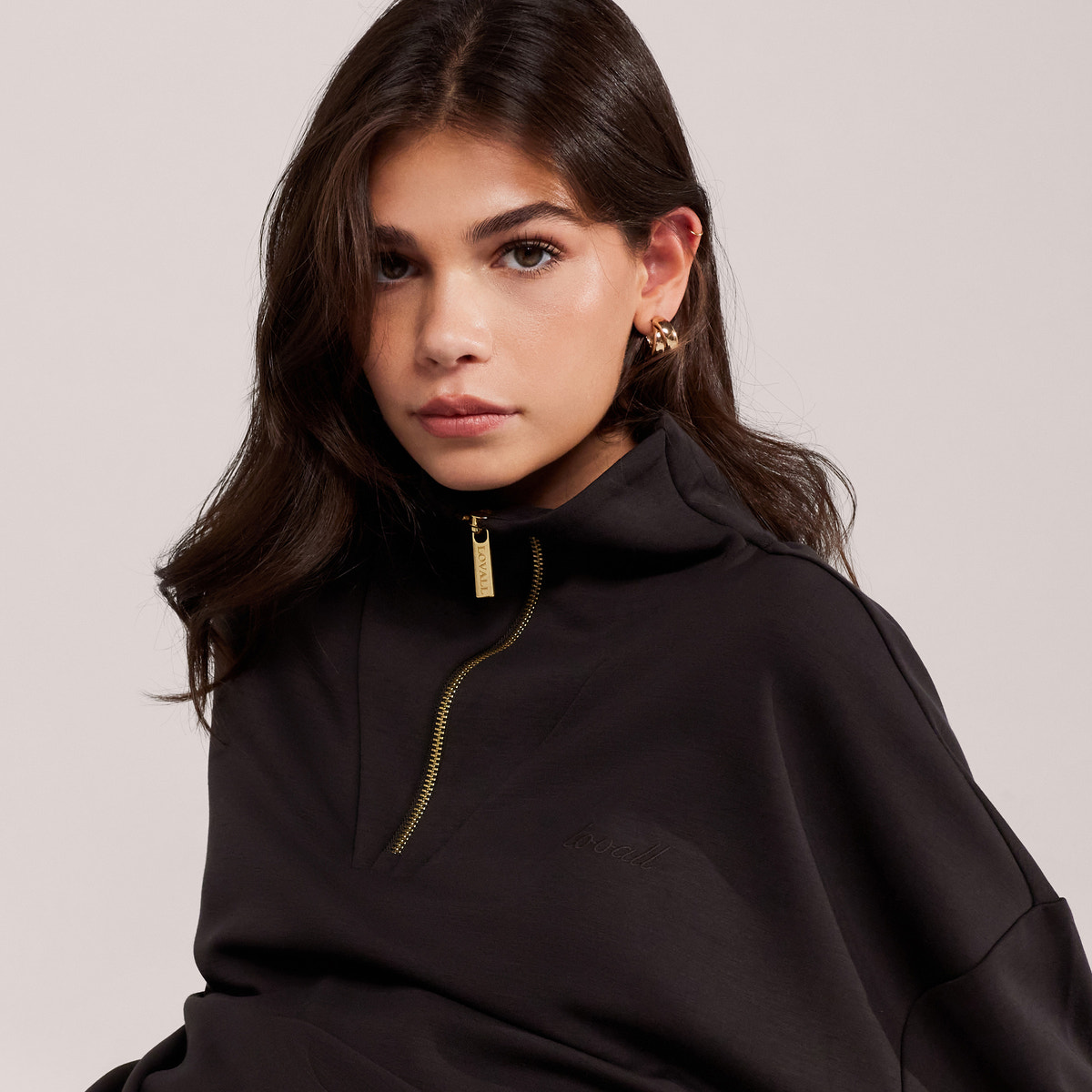 Ultimate Soft 1/4 Zip Sweatshirt - Black Coffee