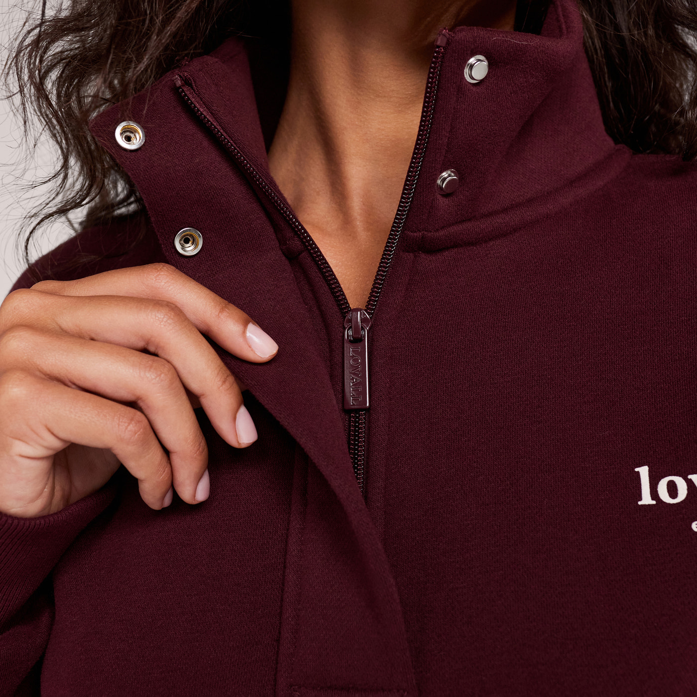 Heavyweight 1/4 Zip Sweatshirt - Burgundy