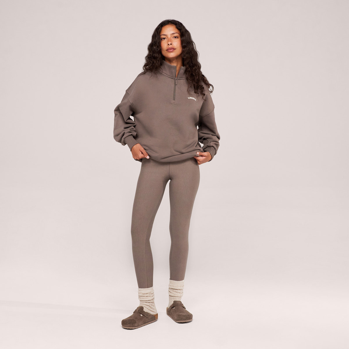 Winter Everyday High Waisted Leggings - Mocha