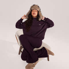 Loopback 1/4 Zip Sweatshirt - Wine